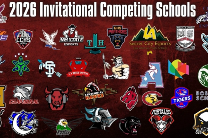Graphic of competing teams in NM State Invitational from NM State Esports YouTube channel.