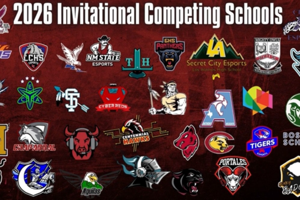 Graphic of competing teams in NM State Invitational from NM State Esports YouTube channel.