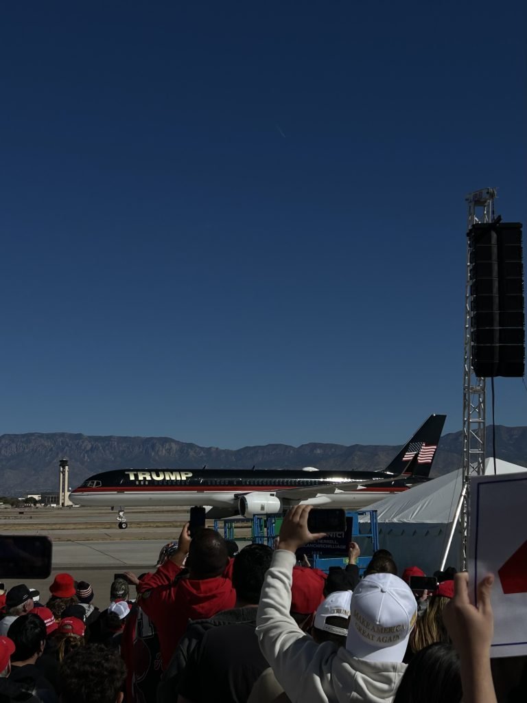 Trump Force One lands at Albuquerque International Sunport Oct. 31, 2024.