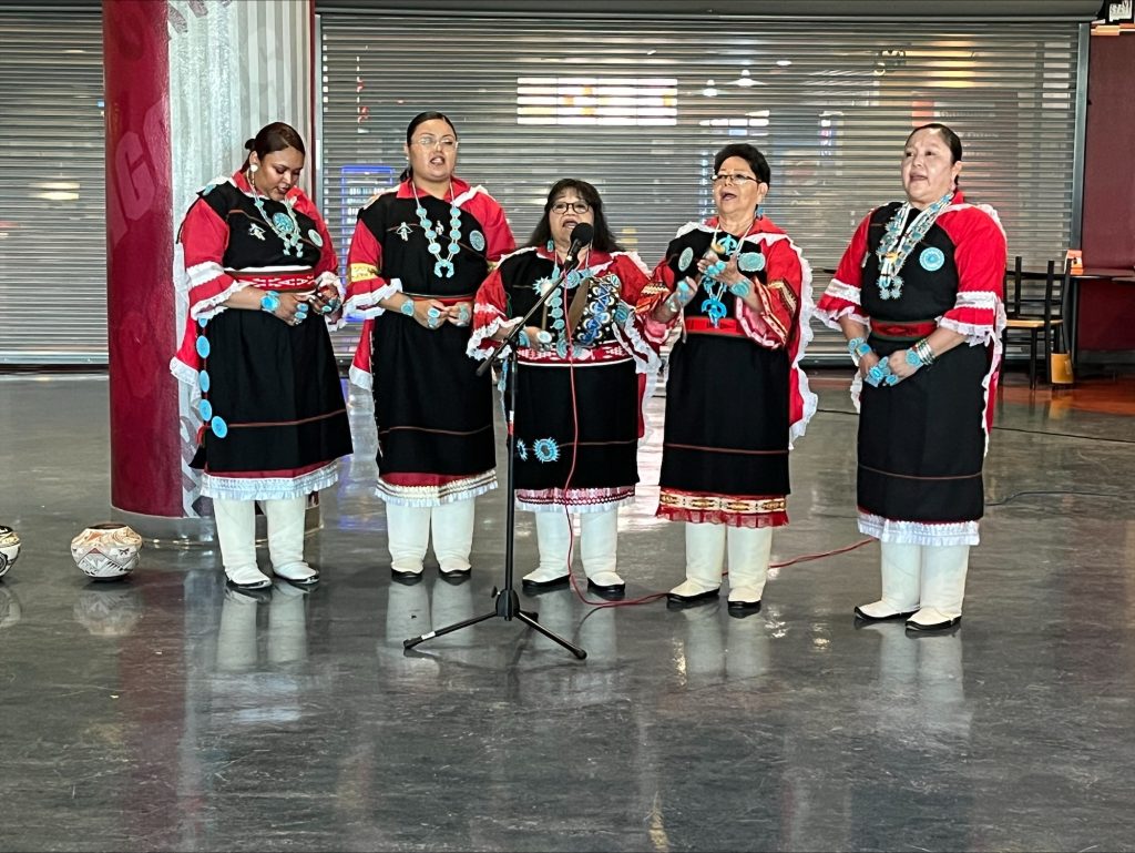 Zuni Olla Maidens sing during performance.